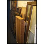 2 19th century country French armoires - wardrobes of oak form being complete except for the pegs