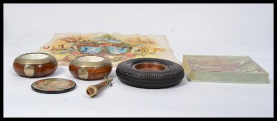 A collection of items to include a vintage 20th century Indian Balloon advertising point of sale