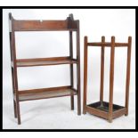 An early 20th century regency revival small proportioned bookcase together with an 1920's oak