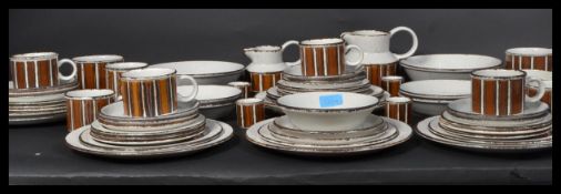 A retro 1970's Midwinter ' Stone Henge ' pattern stoneware dinner service comprising plates,