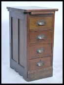 A vintage 20th Century 1930's three draw filing cabinet,  67x33x45