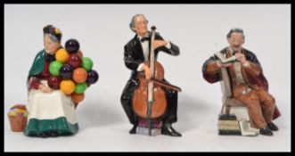 Three Royal Doulton figurines to include The Celli