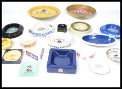 A collection of vintage 20th century advertising point of sale pub bar ashtrays to include Bass ,