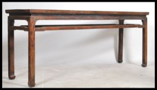 A 19th Century circa 1800's middle Qing Dynasty Chinese alter table raised on square cut and moulded