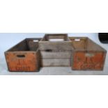 A group of three vintage 20th century wooden shipping crates with notation to sides. Please see