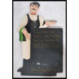 A vintage retro 20th century advertising point of sale restaurant display menu board blackboard in