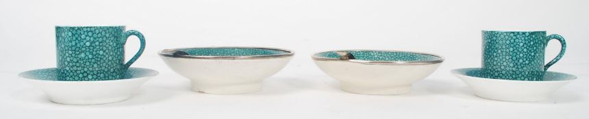 A group of Royal Doulton Shagreen pieces to includ