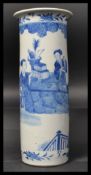 A 19th century Chinese blue and white vase having