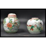 Two  19th century Chinese ceramic famille verte gi