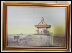 Lawrence Roche - British 20th century. An Acrylic painting being signed by the artist, framed and