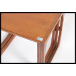 Victor B Wilkins - A G-Plan retro teak wood 1970's graduating nest of tables in the Quadrille
