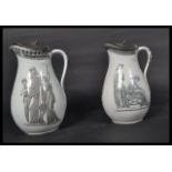 A pair of 19th century, possibly Welsh ceramic and