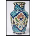 A 19th century Persian bulbous vase, painted in th