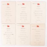 SET OF WWI FIRST WORLD WAR WHITE STAR LINE RMS OLYMPIC MENU CARDS