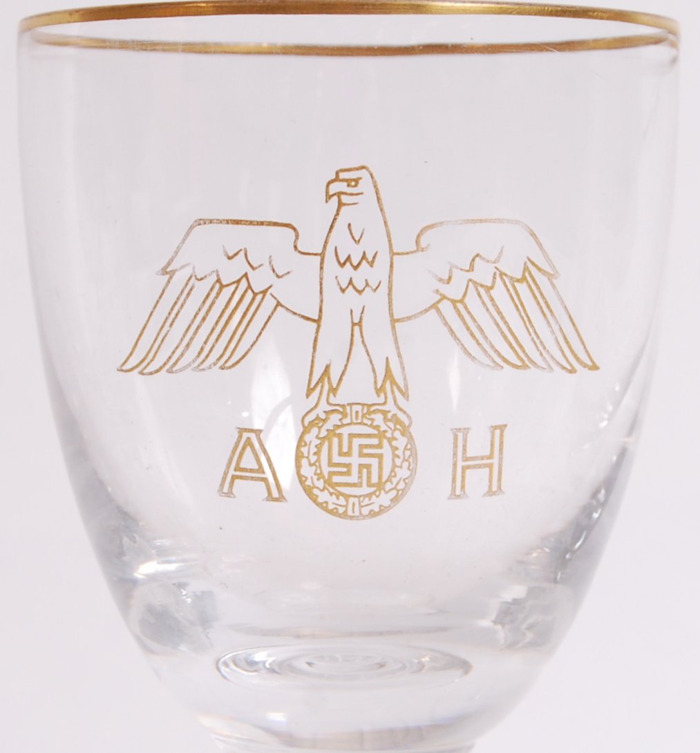 RARE HEAVY WINE GOBLETS PURPORTED TO BELONG TO ADOLF HITLER - Image 2 of 3