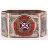 RMS DUNLUCE CASTLE SILVER PLATED NAPKIN RING - WWI INTEREST