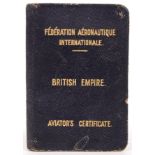 RARE BRITISH EMPIRE AVIATORS LICENCE