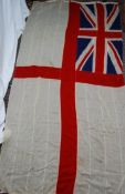 VINTAGE BRITISH ROYAL NAVY WHITE ENSIGN FLAG