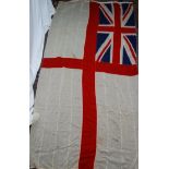 VINTAGE BRITISH ROYAL NAVY WHITE ENSIGN FLAG