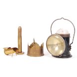 ASSORTED VINTAGE MILITARIA - TRENCH ART ETC