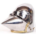 GOOD 20TH CENTURY MEDIEVAL STYLE BASCINET KNIGHT'S HELMET