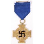 WWII GERMAN NAZI FAITHFUL SERVICE 40 YEARS MEDAL