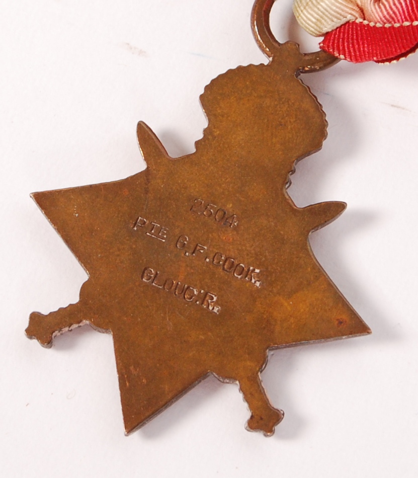 WWI FIRST WORLD WAR MEDAL GROUP - GLOUCESTER REGIMENT - Image 5 of 5