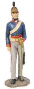 LARGE MODEL STATUE FIGURINE OF AN 1814 ROYAL HORSE GUARD OFFICER
