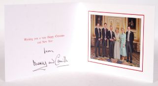 RARE PRINCE CHARLES & CAMILLA HAND SIGNED CHRISTMAS GREETINGS CARD