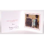 RARE PRINCE CHARLES & CAMILLA HAND SIGNED CHRISTMAS GREETINGS CARD