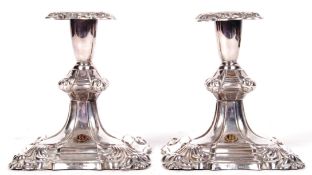 PAIR OF CANDLESTICKS WITH GERMAN 'SS' EMBLEMS