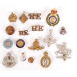 ASSORTED FIRST, SECOND & POST WAR ENAMEL & CAP BADGES