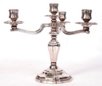 WWII STYLE GERMAN ARMY SILVER PLATED CANDELABRA