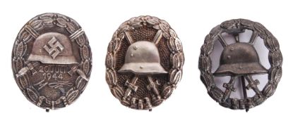 WWI WOUND BADGES & NAZI ATTEMPT ON HITLERS LIFE BAGDE