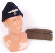 WWII SECOND WORLD WAR INFANRY & BELIEVED LUFTWAFFE CAPS