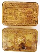 TWO FIRST WORLD WAR WWI PRINCESS MARY CHRISTMAS TINS