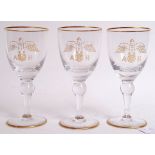 RARE HEAVY WINE GOBLETS PURPORTED TO BELONG TO ADOLF HITLER
