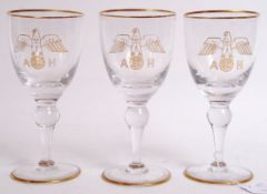 RARE HEAVY WINE GOBLETS PURPORTED TO BELONG TO ADOLF HITLER