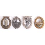 COLLECTION OF DEFACED GERMAN WWII THIRD REICH BADGES