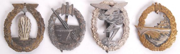 COLLECTION OF DEFACED GERMAN WWII THIRD REICH BADGES