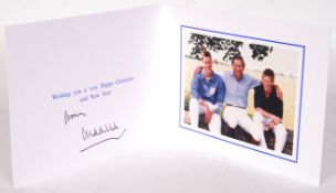 RARE PRINCE CHARLES HAND SIGNED CHRISTMAS GREETINGS CARD