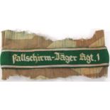 RARE ORIGINAL WWII GERMAN FALLSCHIRM-JAGER CUFF TALLY