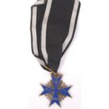 WWI IMPERIAL GERMAN POUR LE MERITE 'BLUE MAX' MEDAL