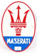 MASERATI VINTAGE STYLE CAST IRON PLAQUE