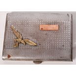 WWII GERMAN LUFTWAFFE BADGED CIGARETTE CASE