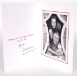HRH The Prince of Wales - Prince Charles signed Christmas card. With gilt embossed Prince of Wales