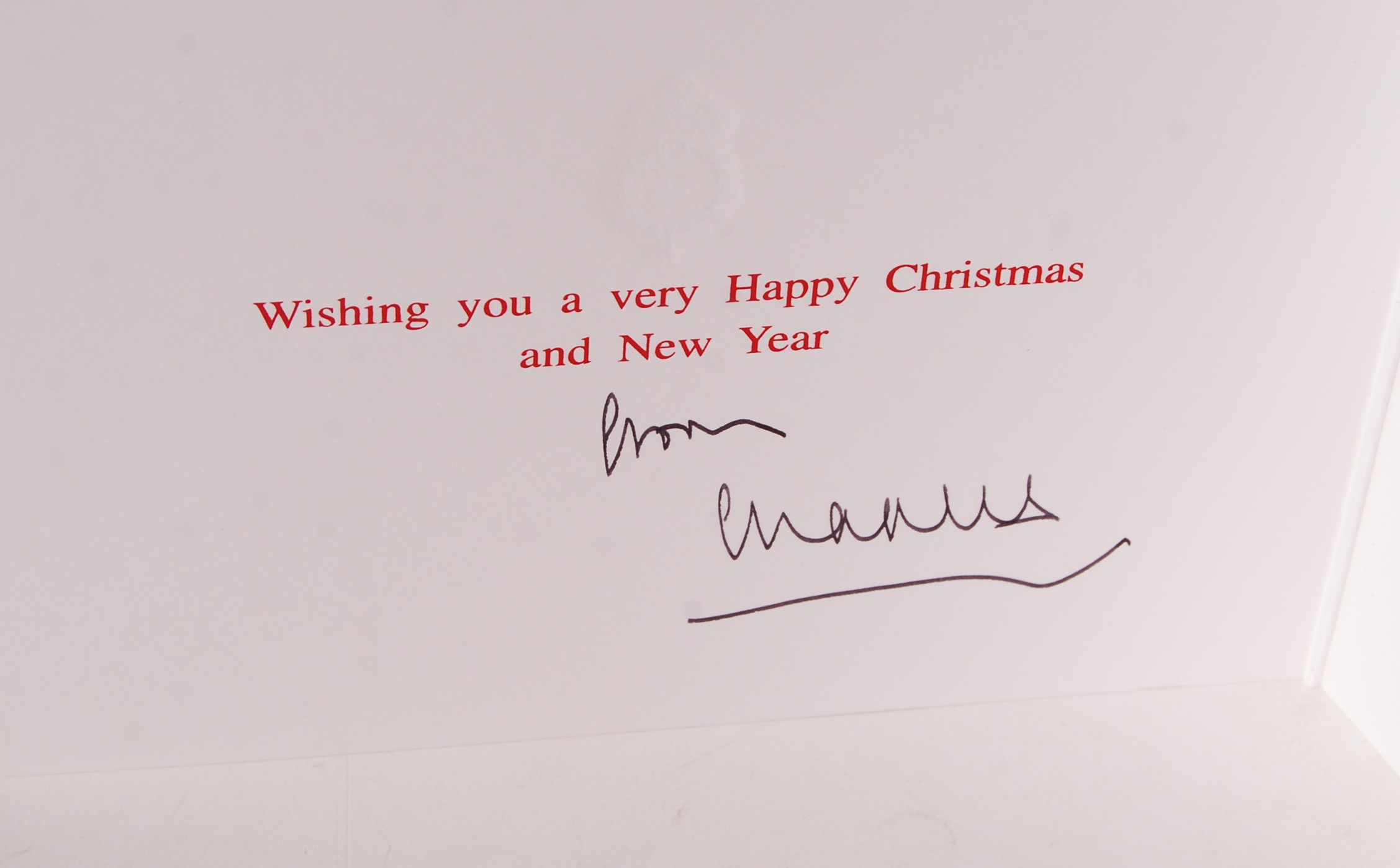 RARE PRINCE CHARLES HAND SIGNED CHRISTMAS GREETINGS CARD - Image 2 of 3