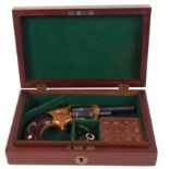 ANTIQUE 19TH CENTURY CASED RIM FIRE REVOLVER PISTOL