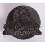 NAZI VOLKSWAGEN WORKER SCREW BADGE