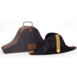 INCREDIBLE VICTORIAN COMMANDER'S NAVAL BICORN HAT